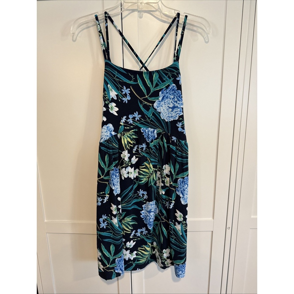 Old Navy Tropical Swim Cover Up Halter Tank Dress‎ Sz M Beach Vacation Summer